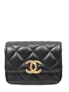Like New! Authenticated Chanel Quilted Mini Camera Bag in Black Gold Hardware